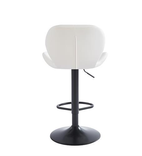 כסא בר מעוצב דגם מקס צבע דמוי עור לבן כסא בר מעוצב דגם מקס צבע דמוי עור לבן