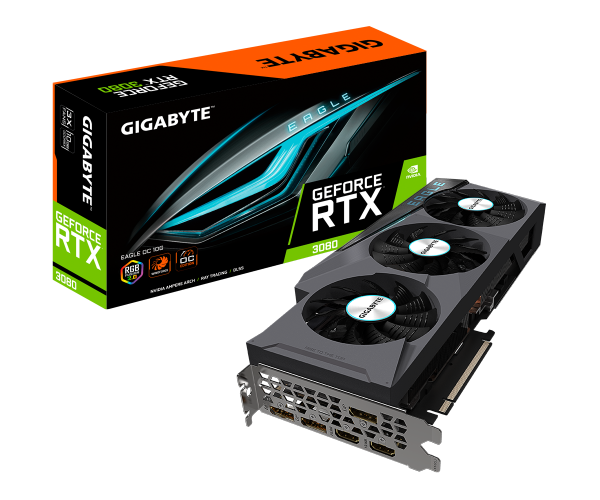 כרטיס מסך Gigabyte RTX 3080 EAGLE OC 10GB GDDR6X PCIE 4.0 320BIT
