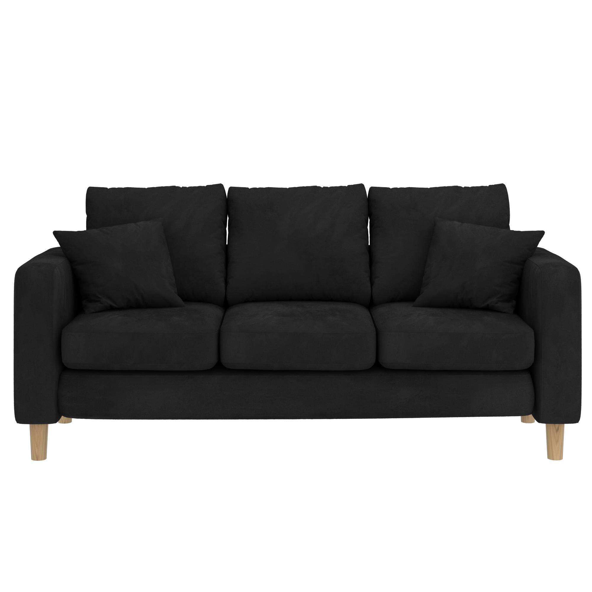 ספה תלת מושבית דגם ליסבון צבע שחור