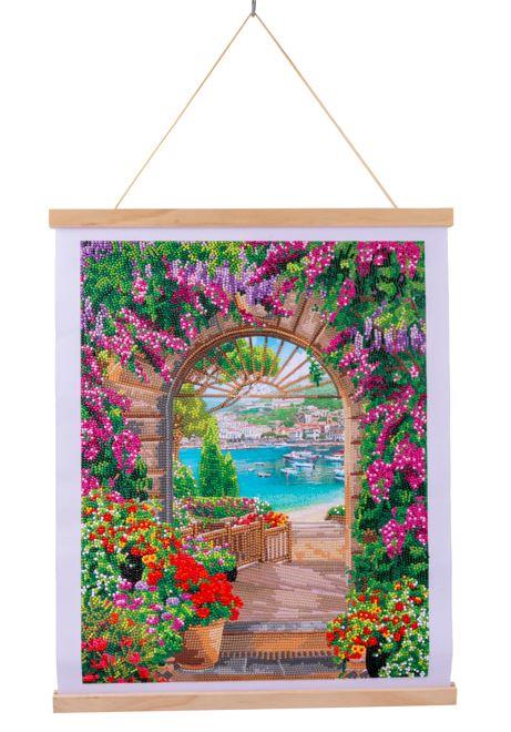 אומנות קריסטל - תמונת בד עם מסגרת עץ חלון לגן עדן 35x45 אומנות קריסטל - תמונת בד עם מסגרת עץ חלון לגן עדן 35x45