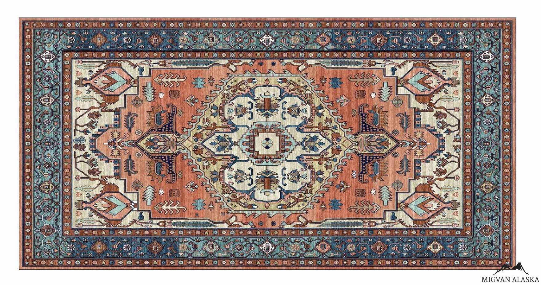 שטיח מטבח דגם - 247 מבד שאניל איכותי (מתנקה בקלות!)