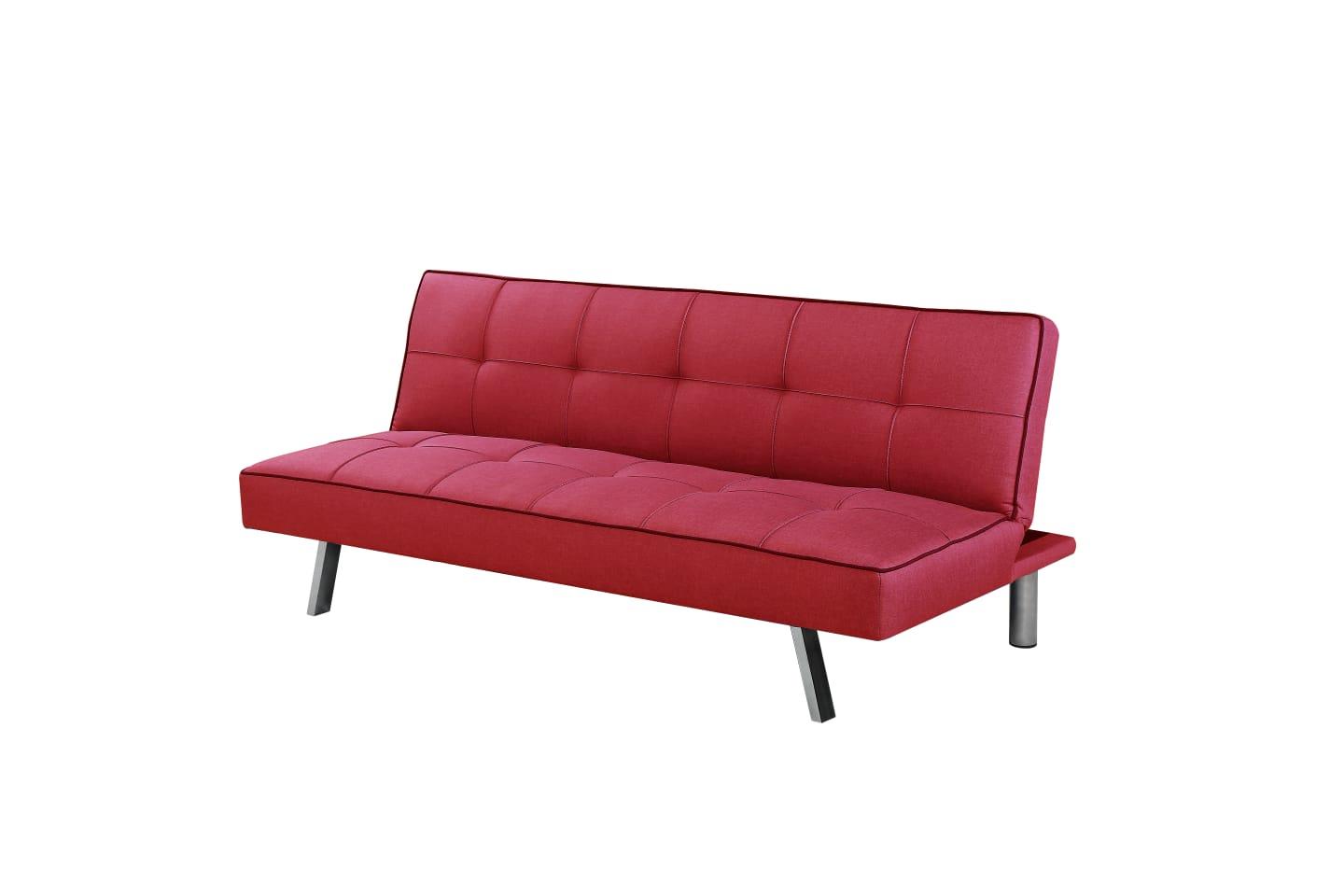 ספה תלת מושבית נפתחת למיטה תלת מושבית דגם מיאמי צבע אדום **חוזר למלאי 12/1**