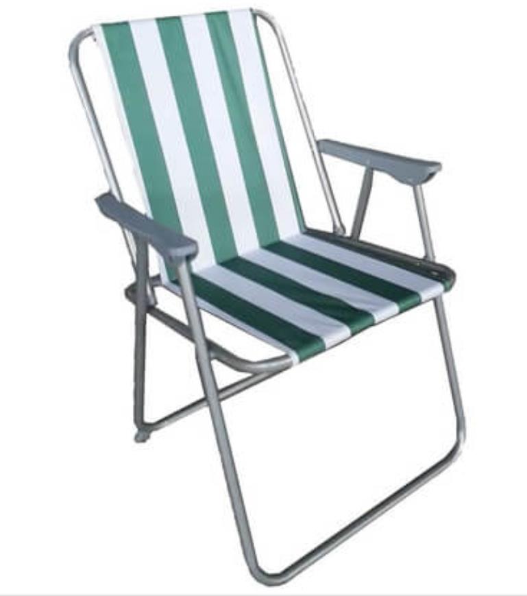 כיסא ים פיקניק קמפינג מתקפל קל ''קיסריה'' מבית CAMPTOWN פסים צבעוני 1867