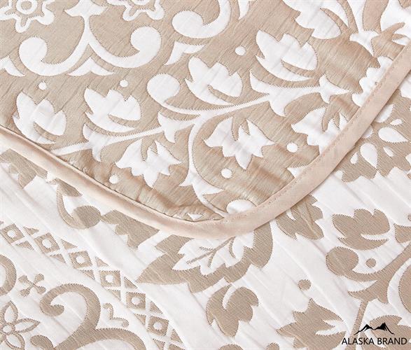 כיסוי למיטה יוקרתי וזוג ציפיות תואמות לכרית דגם פלורנס 5 | סט קינג 220/240