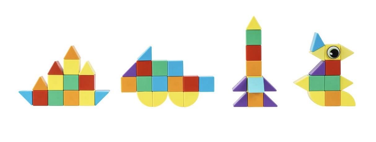 קוביות וצורות מגנט 42 חלקים
