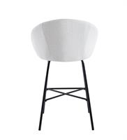 כסא בר מעוצב בוקלה דגם רויאל צבע לבן