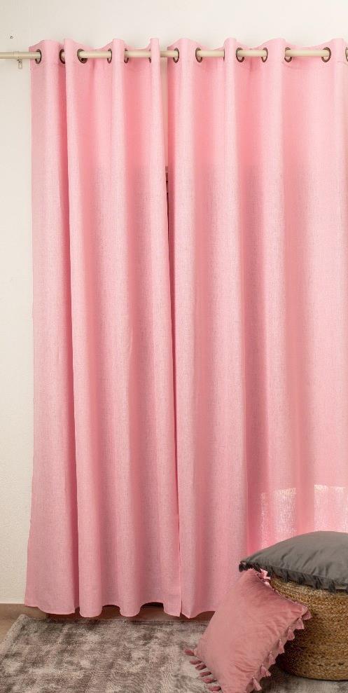 וילון דיווה חצי אטום צבע - ורוד בייבי