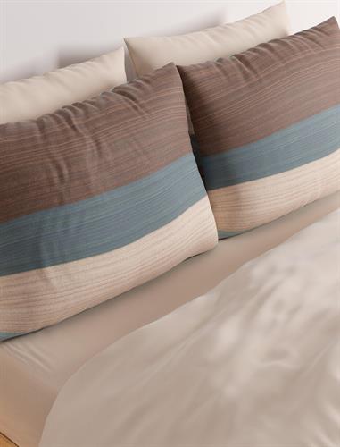 סט מצעים זוגי רחב 180X200 מבד 100% כותנה - סהרה כחול סט מצעים זוגי רחב 180X200 מבד 100% כותנה - סהרה כחול