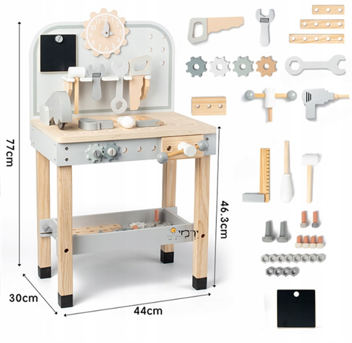 שולחן הברגות + אביזרים מעץ איכותי