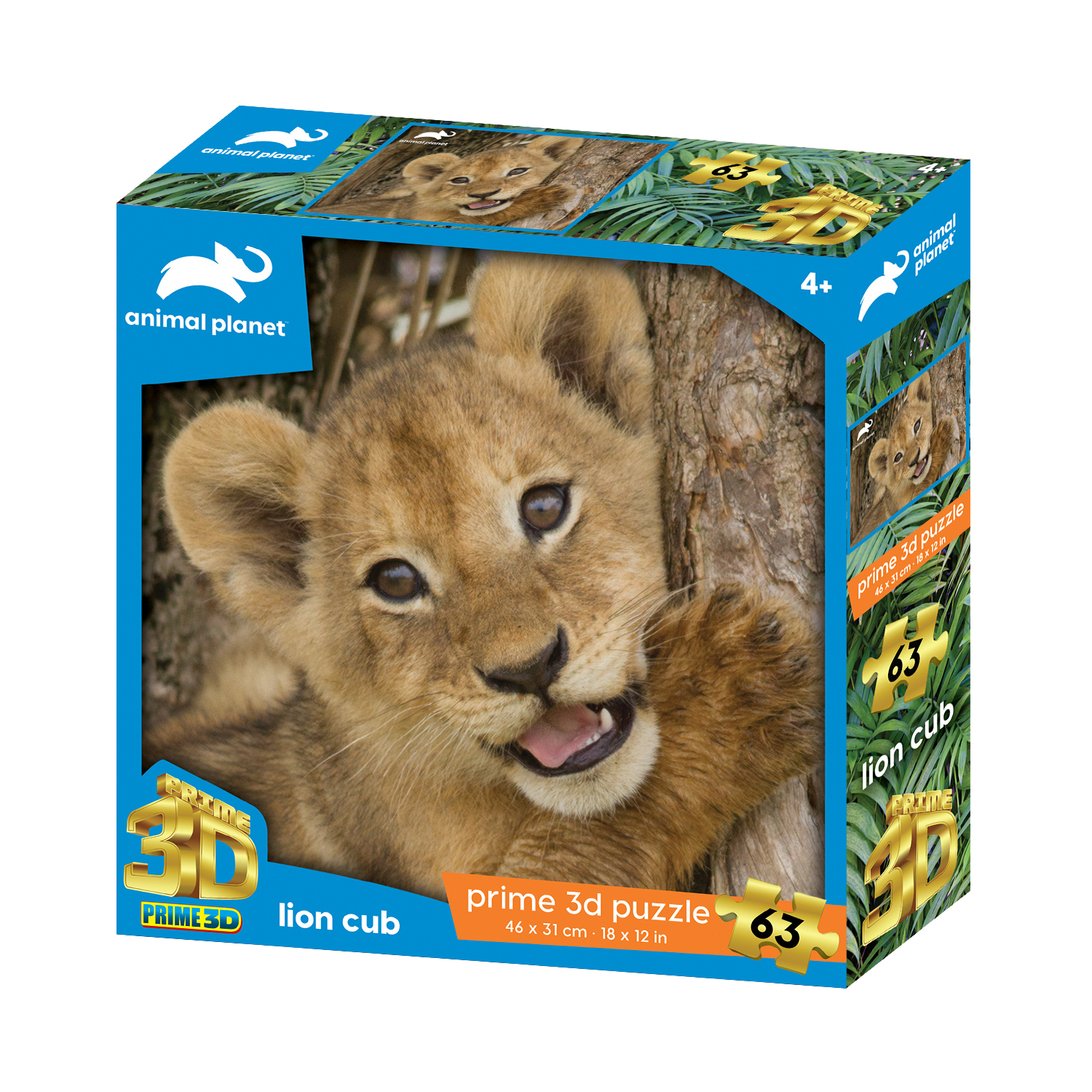 פאזל תלת מימד גור אריה 63 חלקים מבית Prime 3D