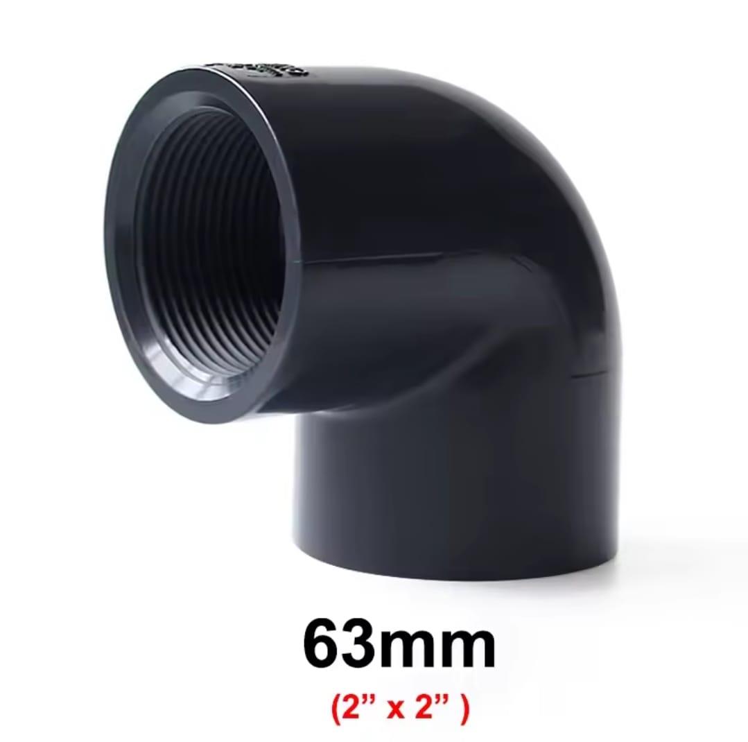 זווית 90 מעלות הברגה ''2 צול נקבה PVC 58 MM קמפינג לייף