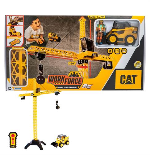 מנוף ג'מבו חשמלי מבית CAT בגובה 125 ס"מ עם סיבוב של 360 מעלות