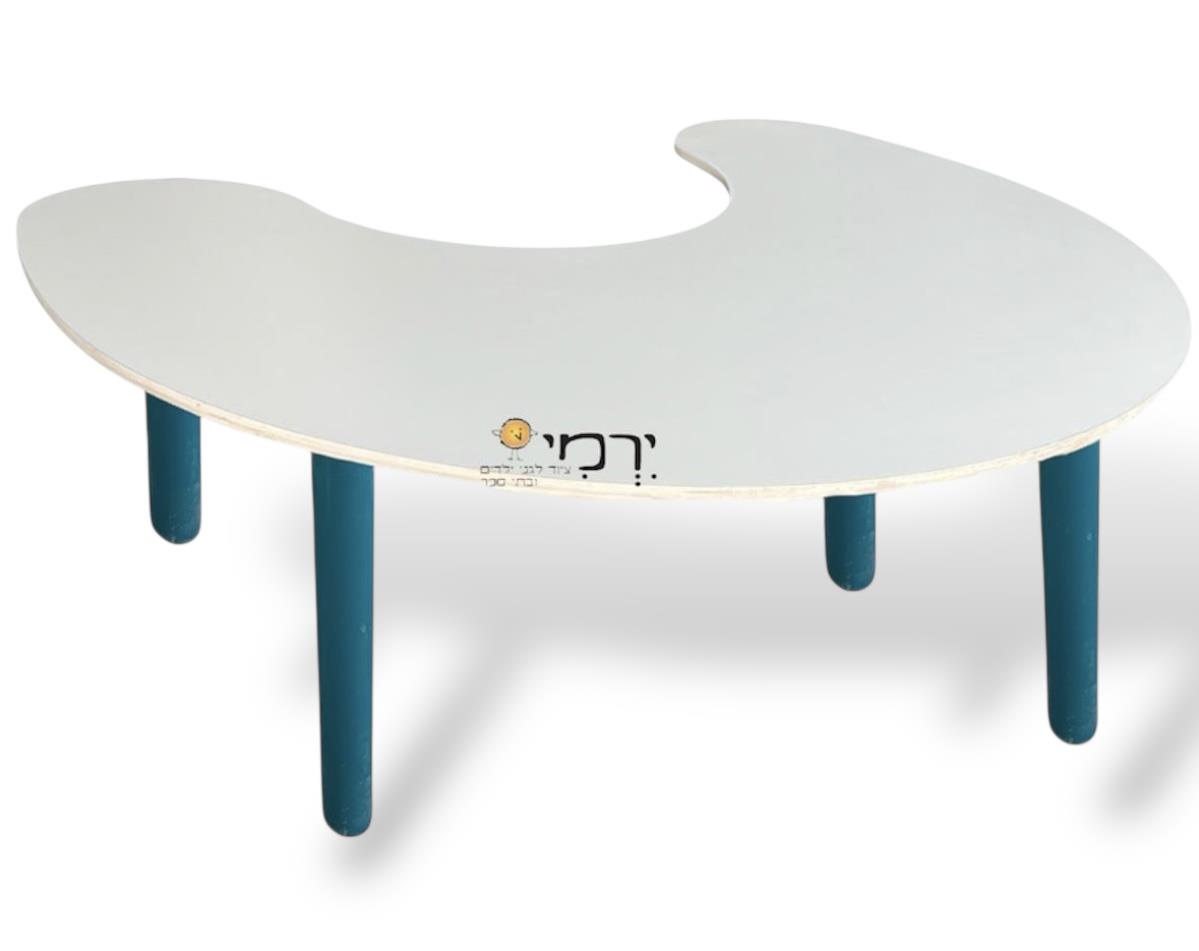 שולחן פרסה רגל מתכת - 8 ילדים