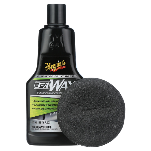 סט 3 ב-1; פוליש+ווקס+ניקוי - POLISH WAX CLEANSER KIT מבית MEGUIAR'S