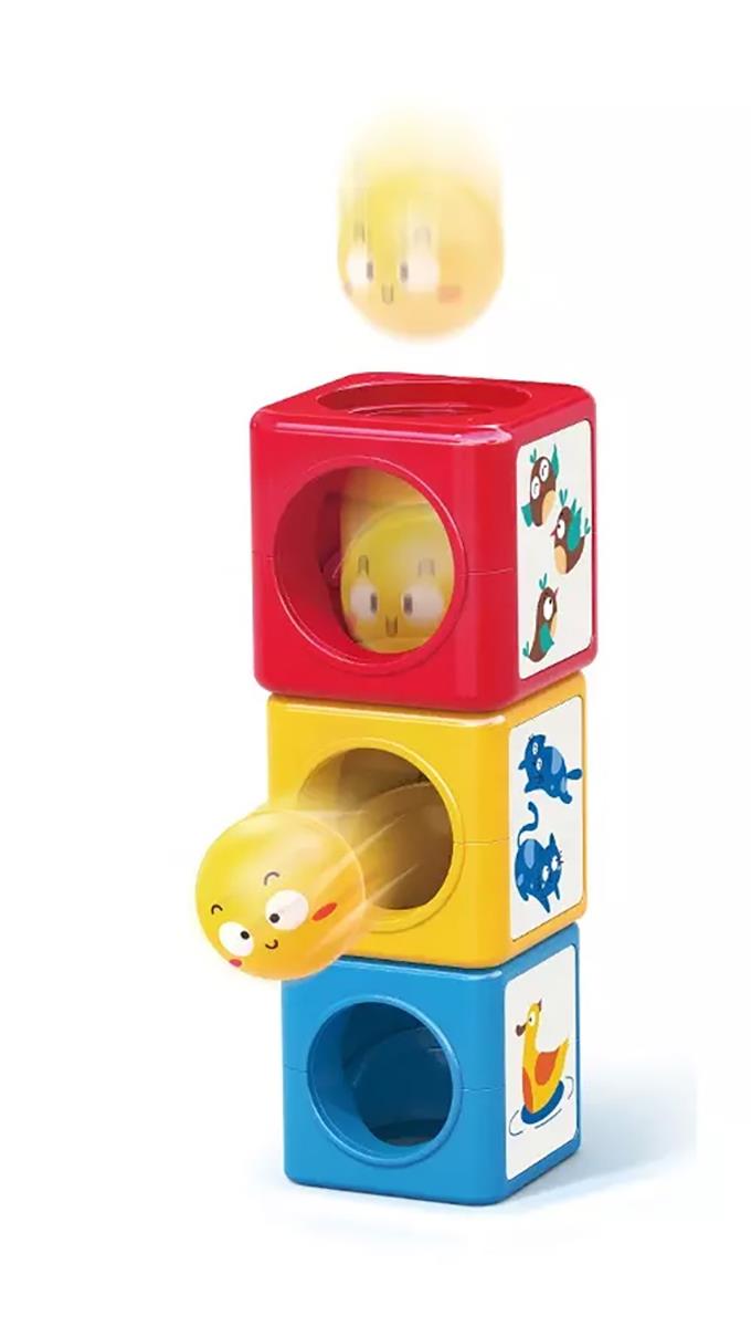 מגדל קוביות + כדורים