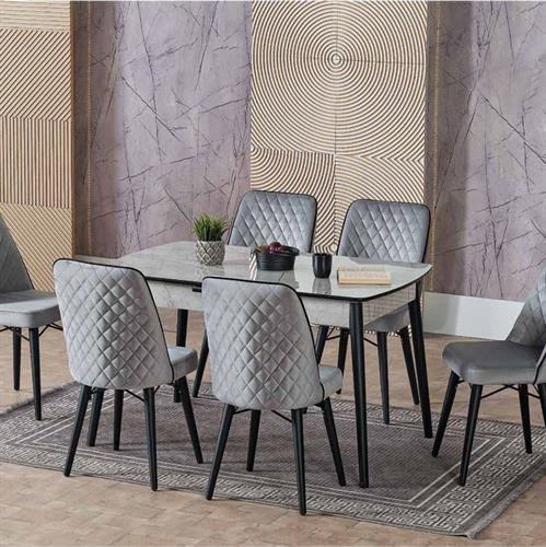 שולחן בולוניה+4 כסאות מרופדים