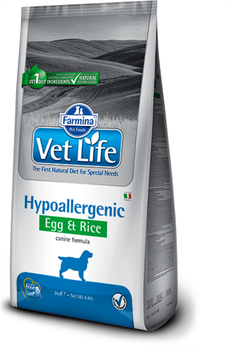 וט לייף היפואלרגני Hypoallergenic כלב ביצה ואורז 12 קג Vet Life