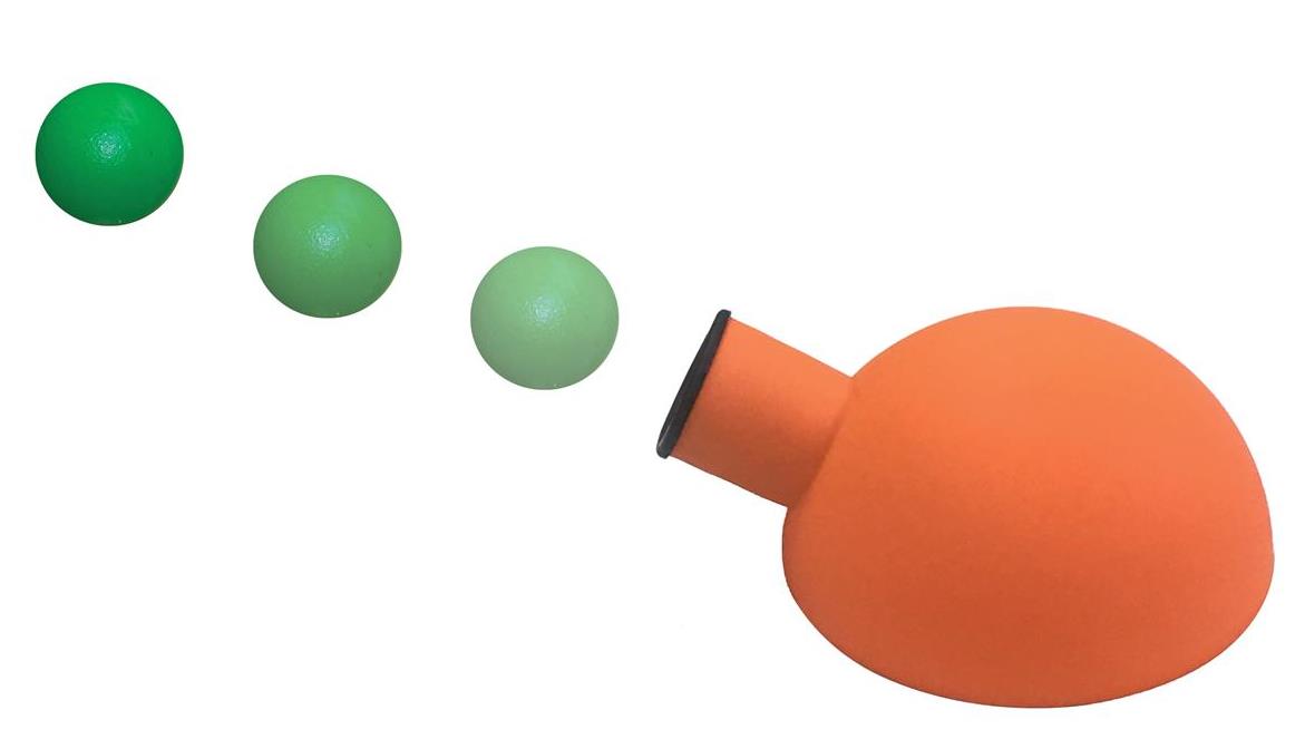 תותח יורה כדורים איכותי + 3 כדורים תותח יורה כדורים איכותי + 3 כדורים