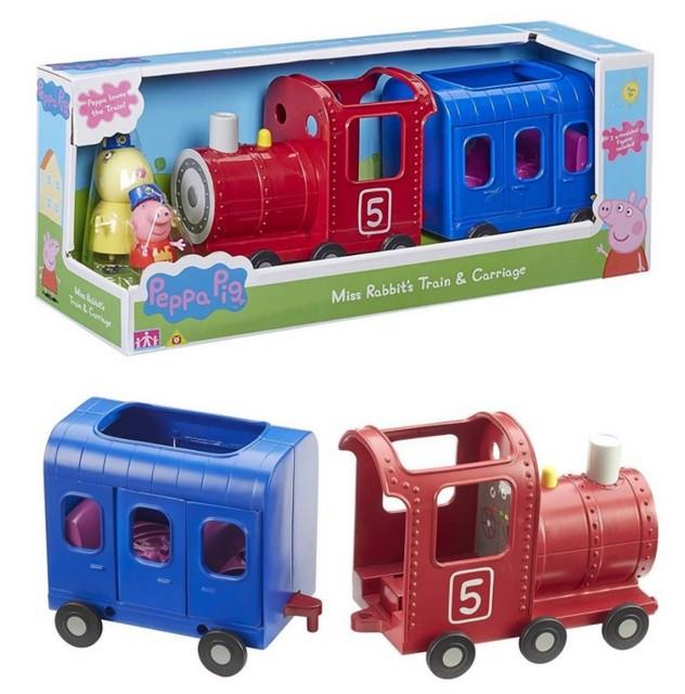 פפה פיג - רכבת הקיטור של גברת ארנבת כולל דמויות פפה החזירה וגברת ארנבת