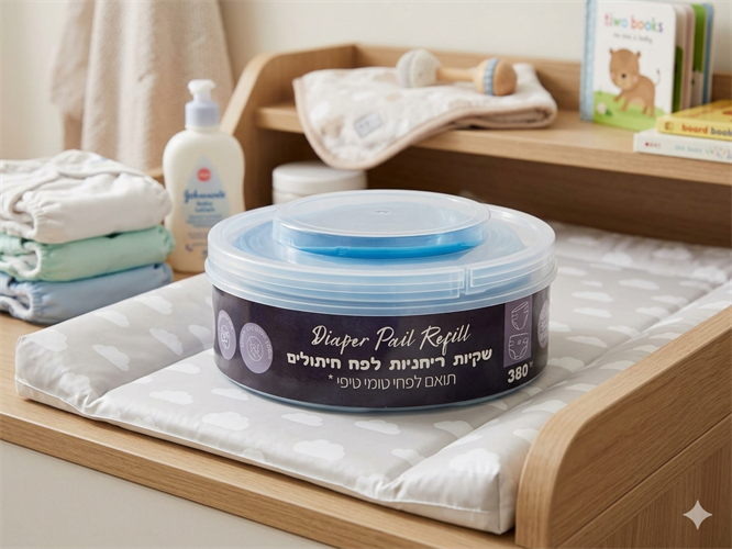 שקיות ריחניות לפח חיתולים קסטה בודדת