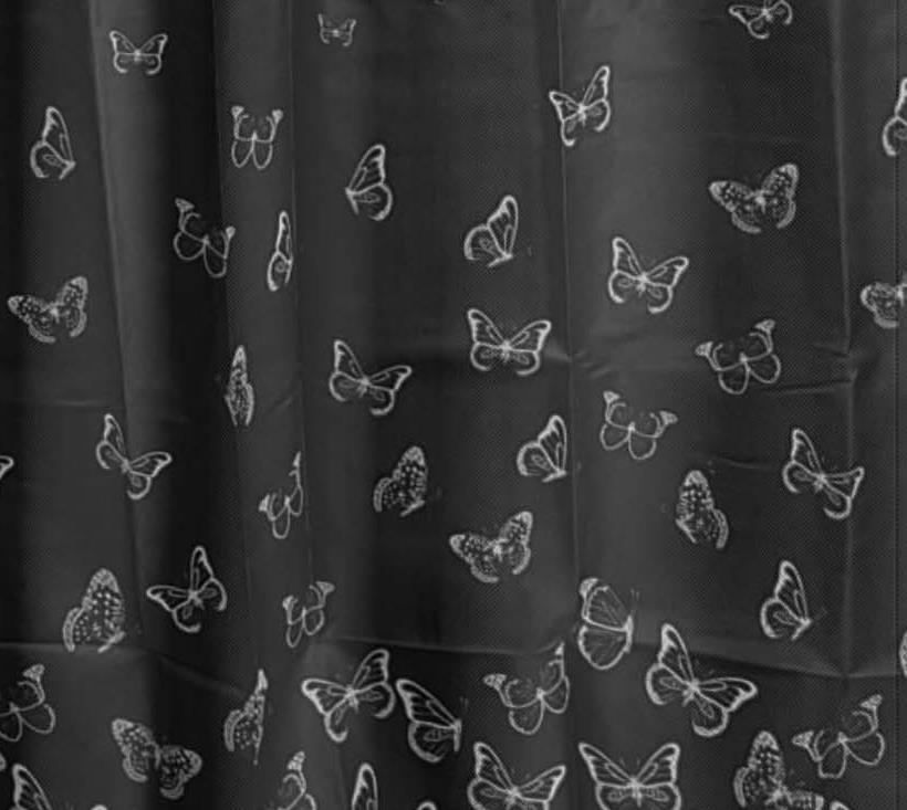 וילון אמבטיה מודפס דגם פרפרים - Butterflies *חיסול*