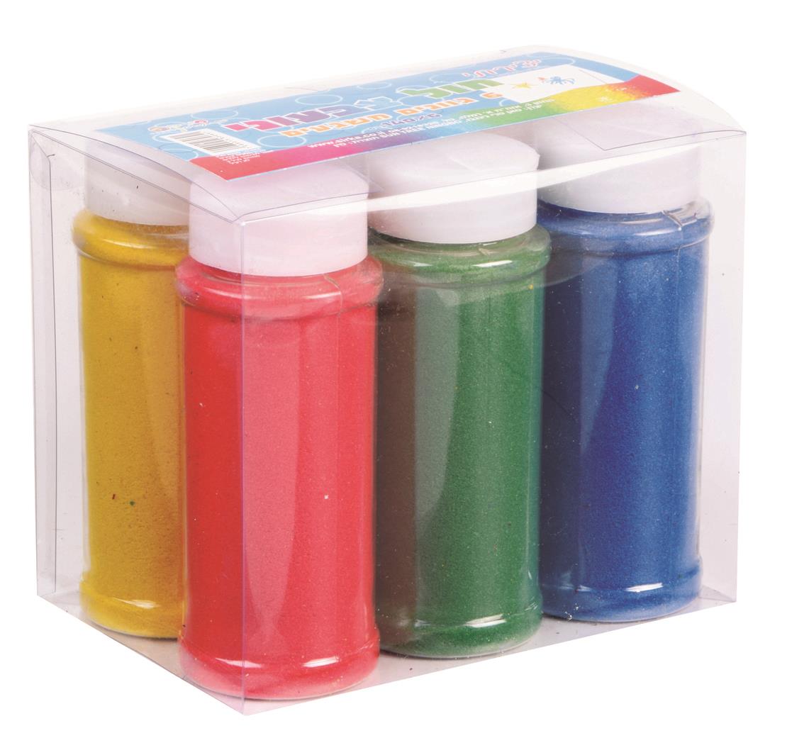 מארז חול צבעוני ליצירה וקישוט 6 צבעים
