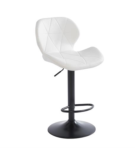כסא בר מעוצב דגם מקס צבע דמוי עור לבן
