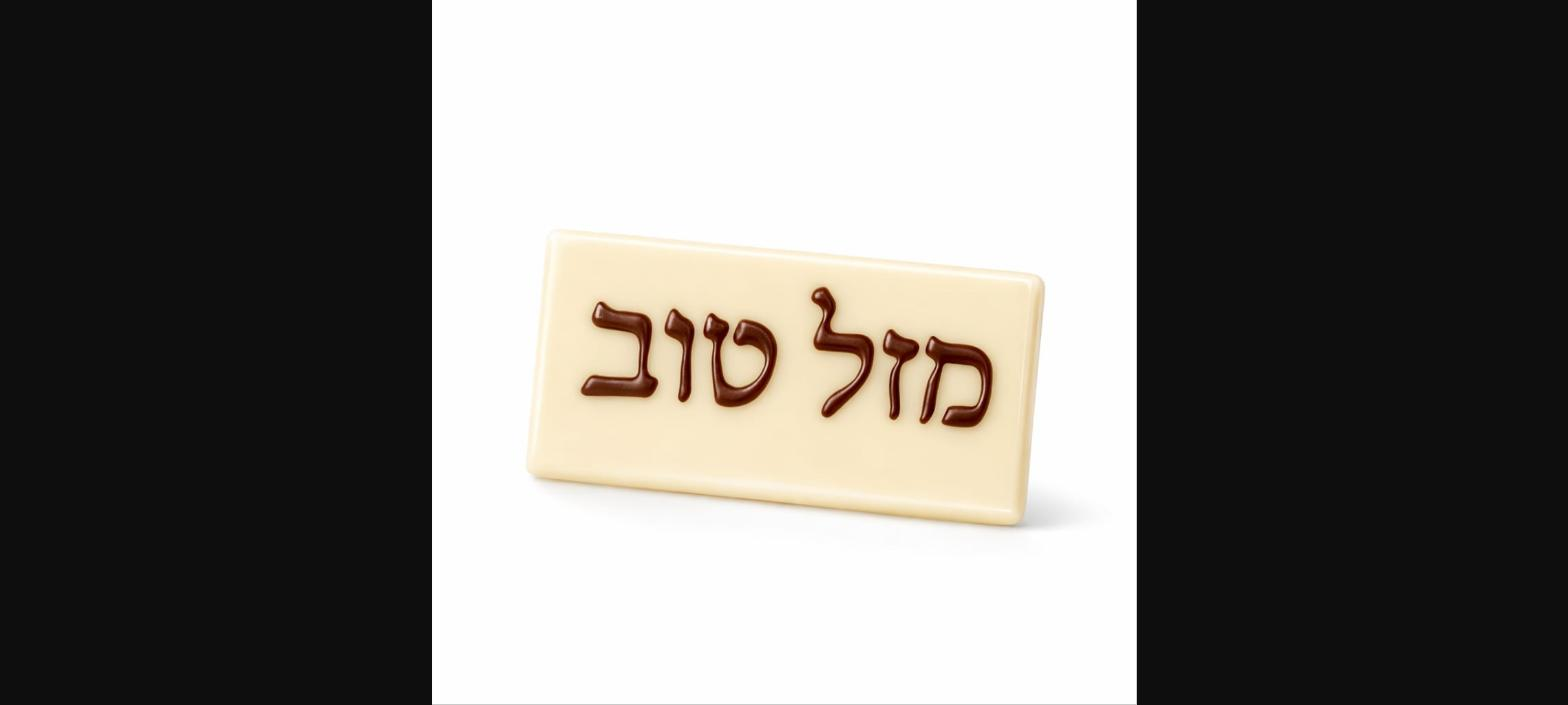 שלט שוקולד בכיתוב מזל טוב - מומלץ