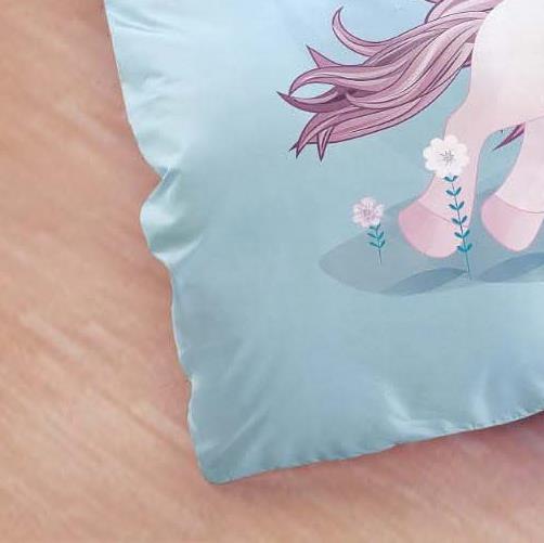 סט מצעים מותגים יחיד 100% אל קמט! דגם Unicorns חדי קרן