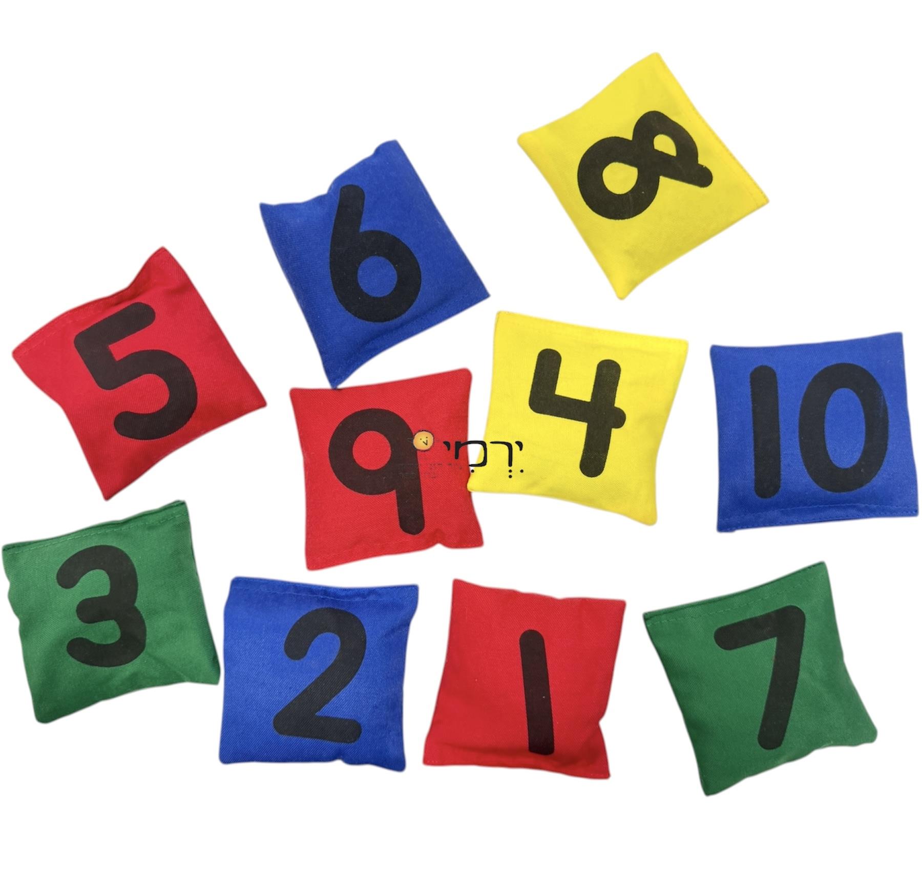 שקיות אורז מספרים 1-10 למשחק
