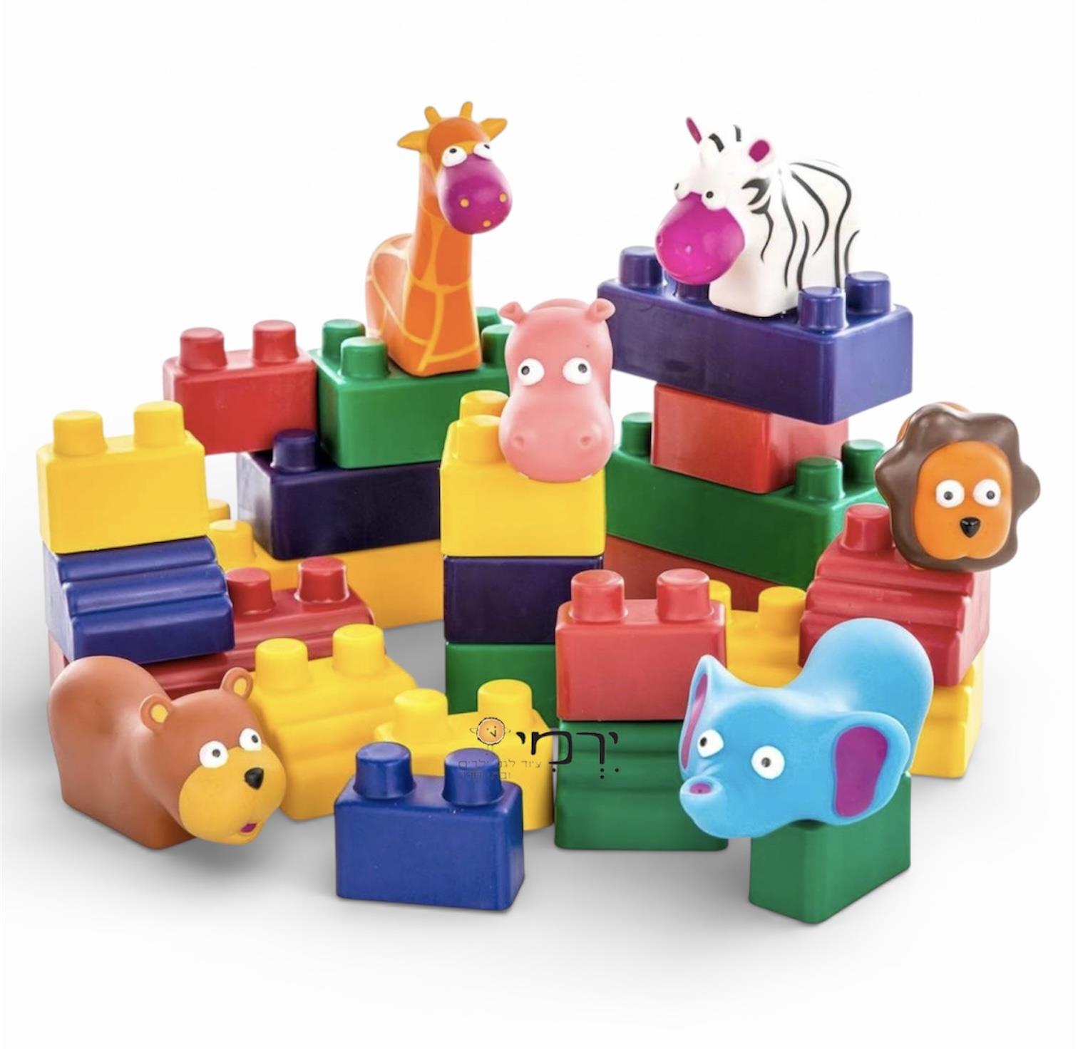 לגו רך + חיות ומכוניות - 110 חלקים