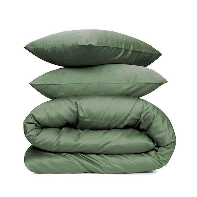 מצעי 100% כותנה מצרית אריגת סאטן - צפיפות 500 חוט - ירוק כהה