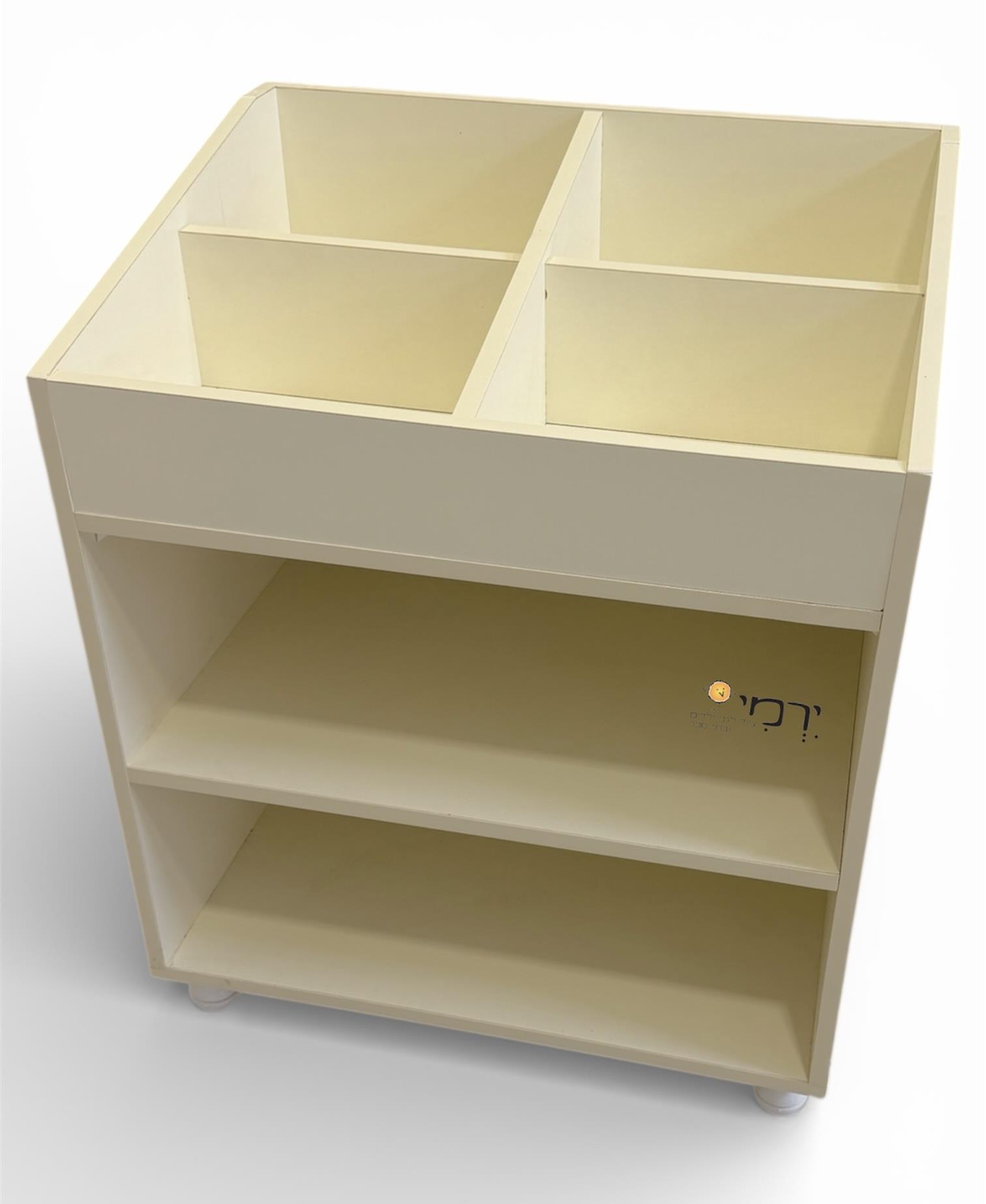 ספריה 4 מדורים כולל מדף