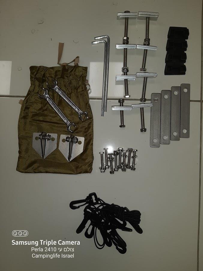 חלפים לאוהל קיט אביזרים להתקנת אוהל גג אביזרים מקוריים לאוהלי גג כבתמונה קמפינג לייף