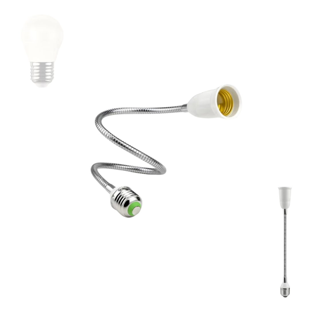 בית נורה גמיש באורך 39 ס"מ - חיבור לבית נורה