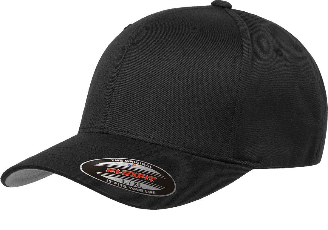 כובע איכותי במיוחד דגם FLEXFIT + רקמה אישית | צבע שחור