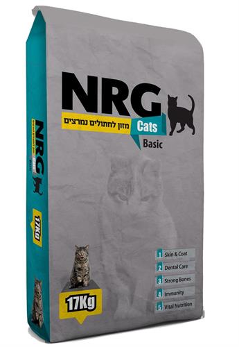 NRG מזון לחתולים 17 ק"ג