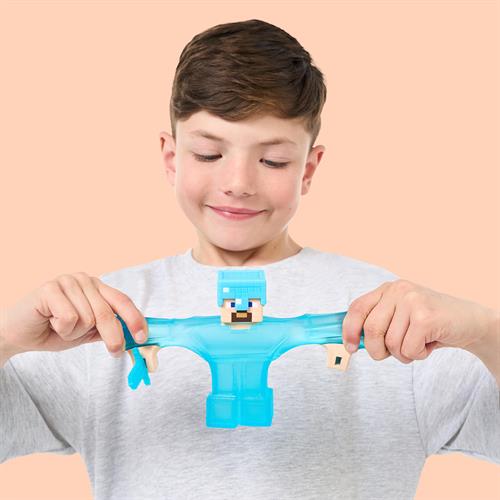 גו ג'יט זו X מיינקראפט - בובה נמתחת - סטרץ' Minecraft  סטיב - Goo Jit Zu