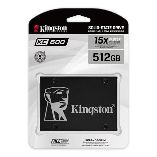 דיסק פנימי לנייח Kingston KC600 SSD 512GB 2.5 3D TLC NAND