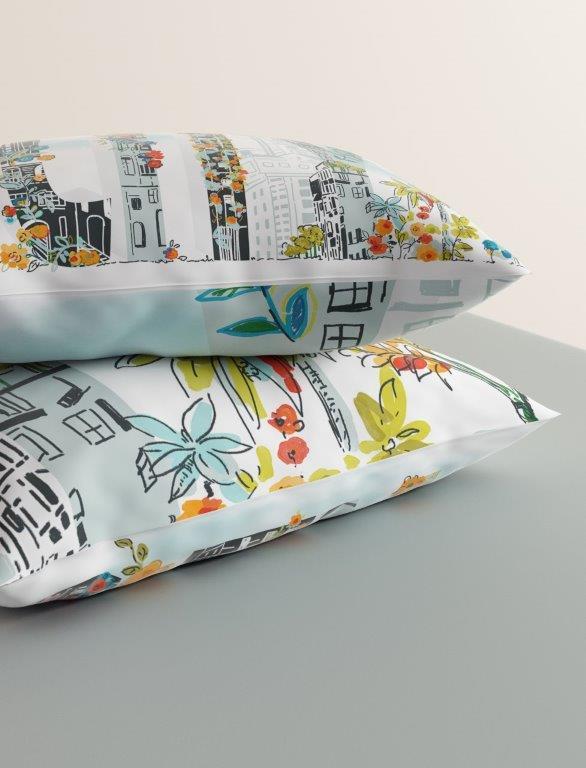 סט מצעים מיטה וחצי 100% כותנה דגם - סיטי