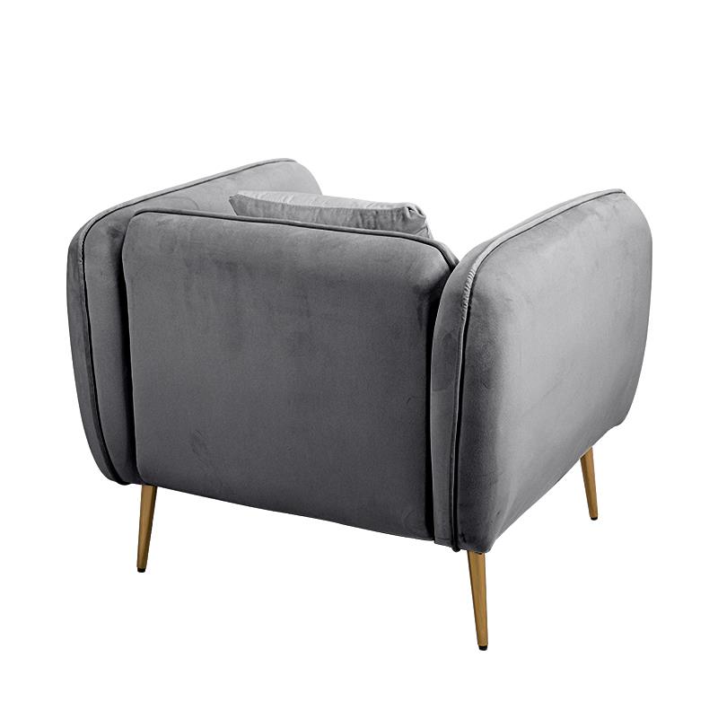 כורסא מעוצבת יוקרתית לבית דגם ניקוס בד צבע אפור