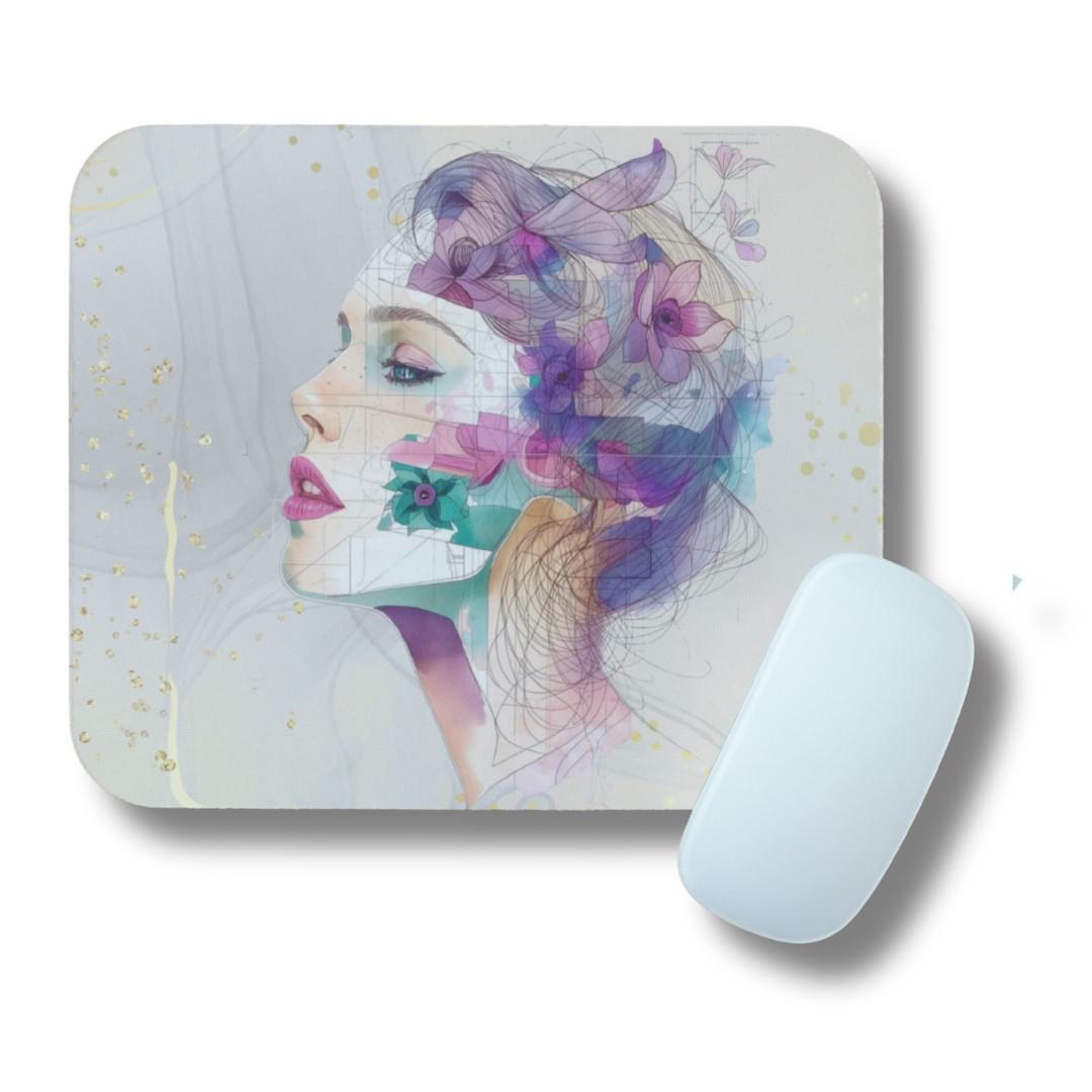 משטח לעכבר איכותי עם הדפסה חדה של דמות נשית מעוצבת, בסיס מונע החלקה למראה שולחן עבודה נקי ומקצועי. משטח לעכבר איכותי עם הדפסה חדה של דמות נשית מעוצבת, בסיס מונע החלקה למראה שולחן עבודה נקי ומקצועי.