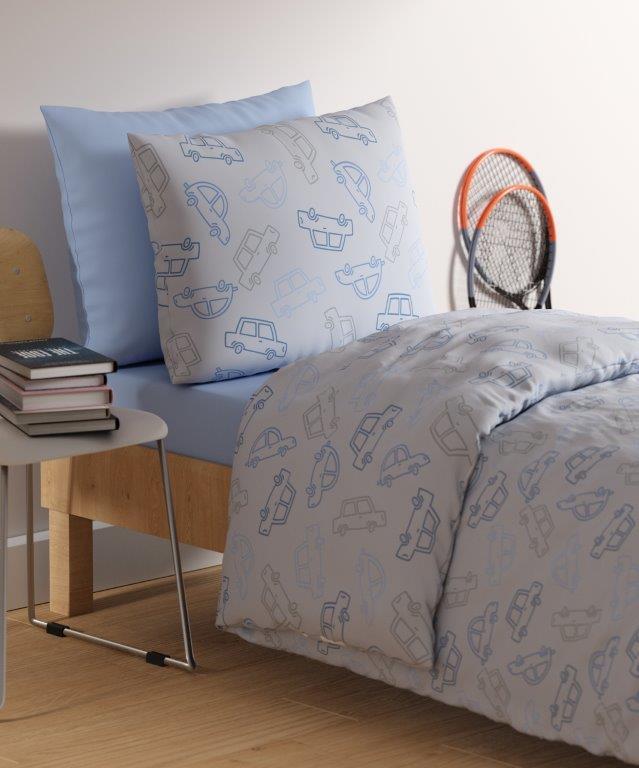 סט מצעים יחיד 100% כותנה דגם - לביא