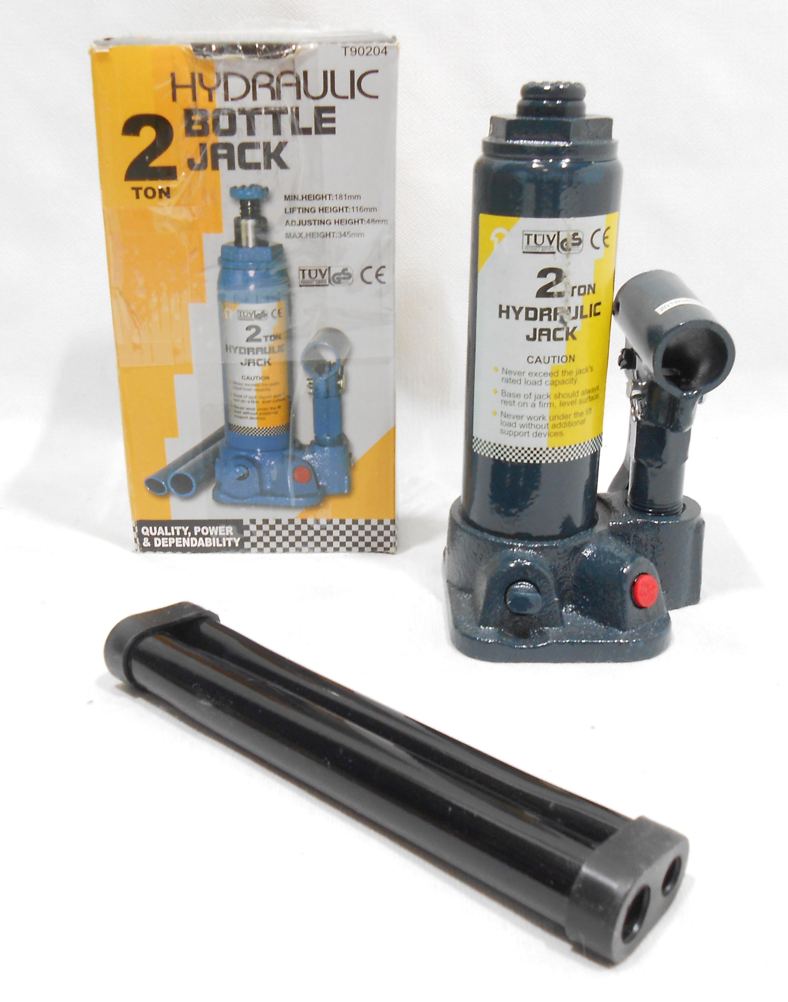 ג'ק מגבה הידראולי בקבוק 2 טון צבע אדום בלבד במלאי כעת מגיע במארז פלסטיק או קרטון לבחירה