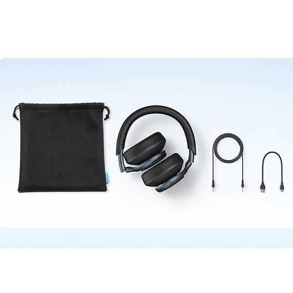 אוזניות קשת On-Ear דגם Anker Soundcore Space One A3035 בצבע שחור/תכלת