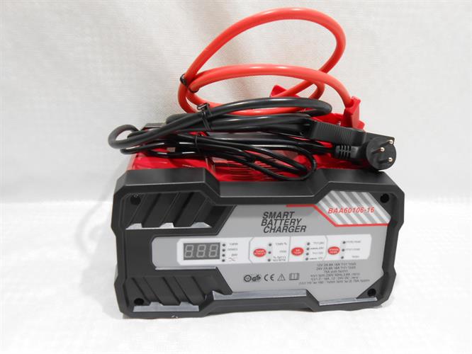  מטען מצברים אוטומטי מלא 12V 24V טעינה 2A 8A 16A