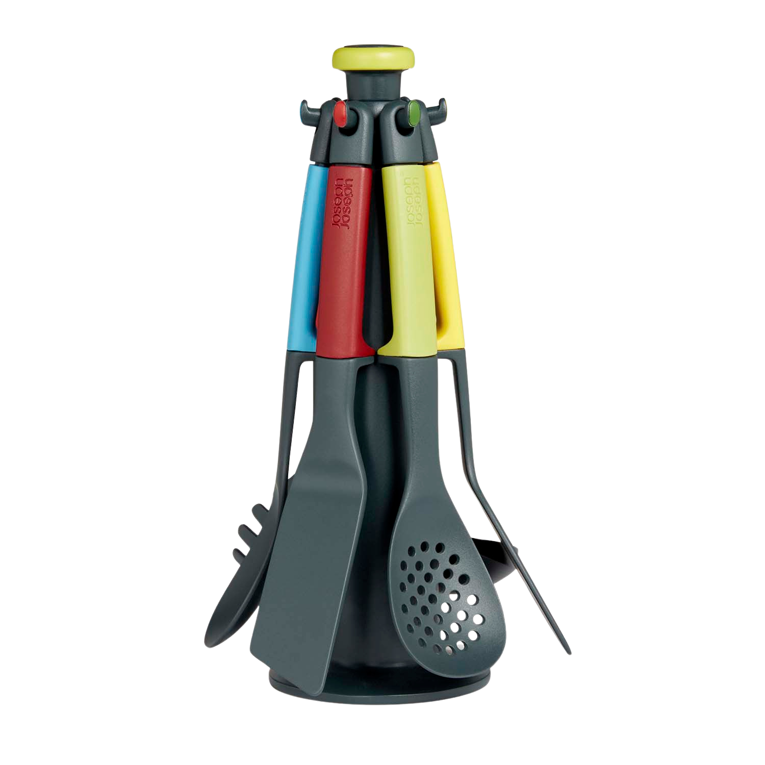 ערכת כלי מטבח Elevate של Joseph Joseph | סט 6 כלי בישול והגשה צבעוניים כולל מעמד מסתובב גילאי 3+