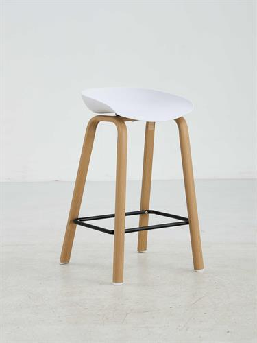 כסא בר דגם שיקגו צבע לבן