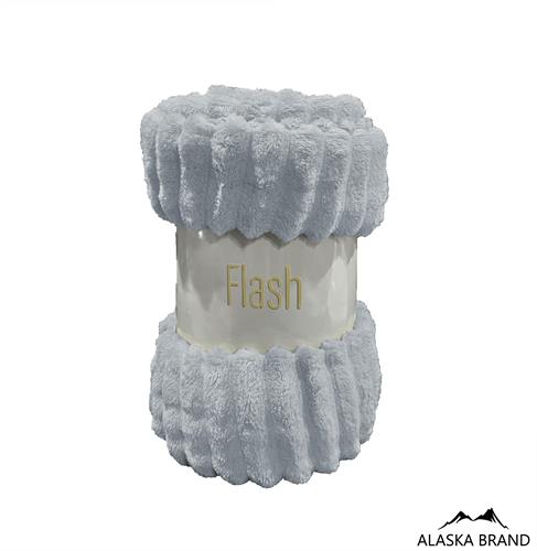 שמיכת כירבולית פליז רכה ומפנקת דגם פלאש Flash | אפשרות לתוספת רקמה אישית