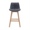 כסא בר מעוצב דגם איטליה דמוי עור צבע שחור